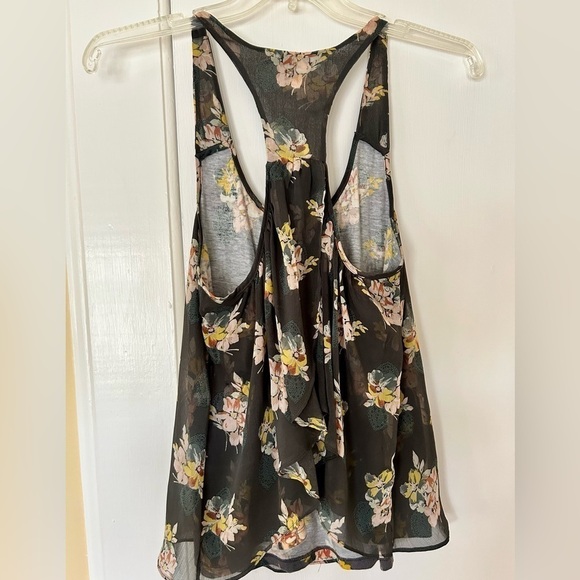 Kimchi Blue Top Tank Grey with Pink Cream Floral Overlay Urban Outfitters Medium - Picture 12 of 16